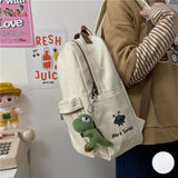 Canvas Women Shoulder Bag for Teenager Girls School Backpack