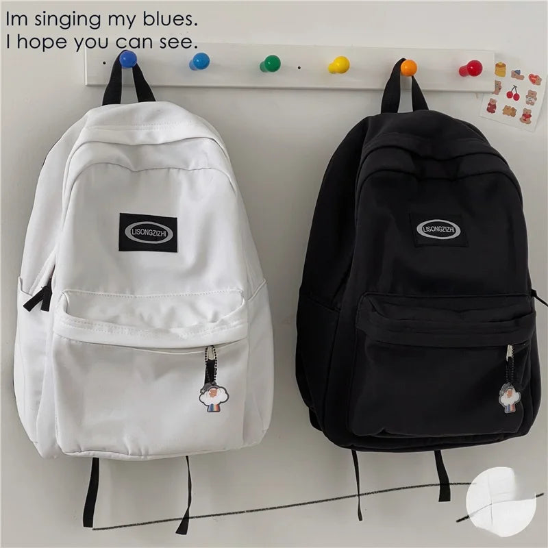 Canvas Women Shoulder Bag School Bag for Teenager Casual Girls