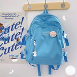 Canvas Classic Backpack Women Candy Colors Shoulder Bag Girls School Bag