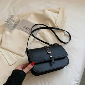 High PU Leather Shoulder Bag Retro Saddle Crossbody Bag