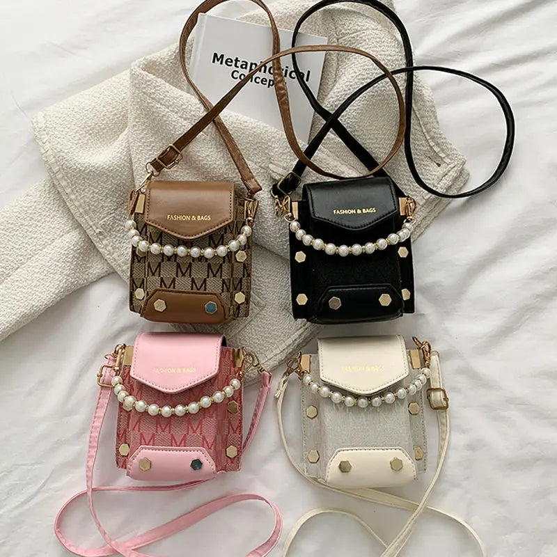 Soft Leather Shoulder Bag Mini Crossbody Purse Chain