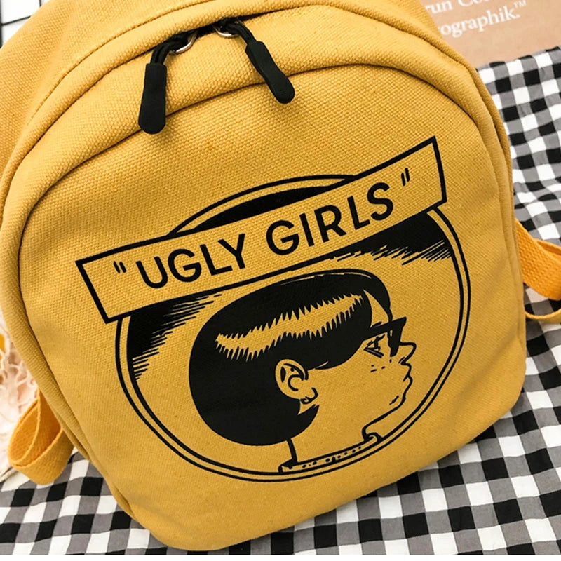 Golf Cartoon Print Mini Backpack Teenager Girls Shoulder Bag Outing Bag