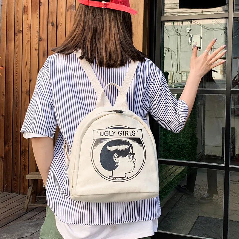 Golf Cartoon Print Mini Backpack Teenager Girls Shoulder Bag Outing Bag