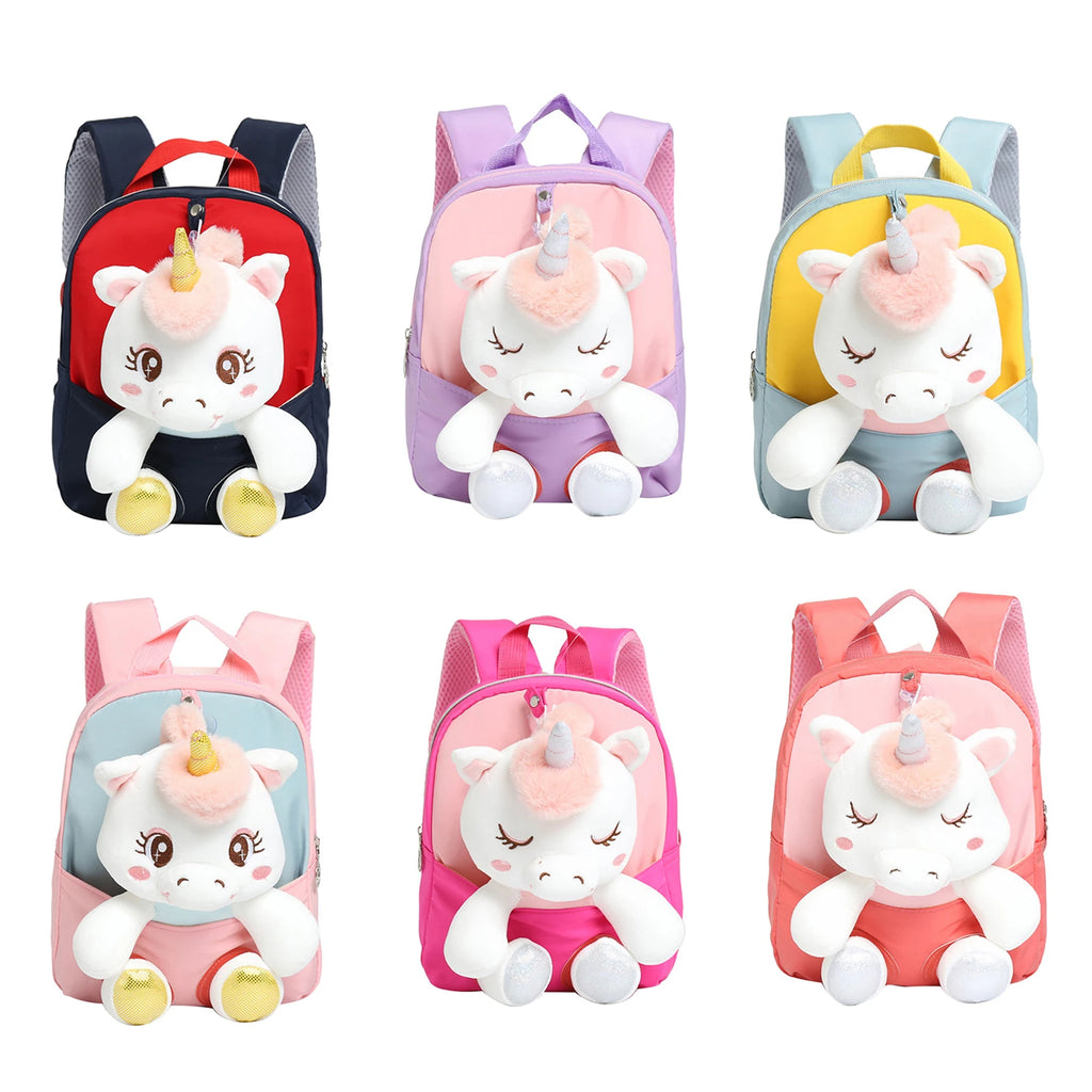 3D Plush Unicorn Backpack for Kids