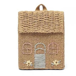 Kids Backpack House Shape Children Room Candy Storage Basket Bags