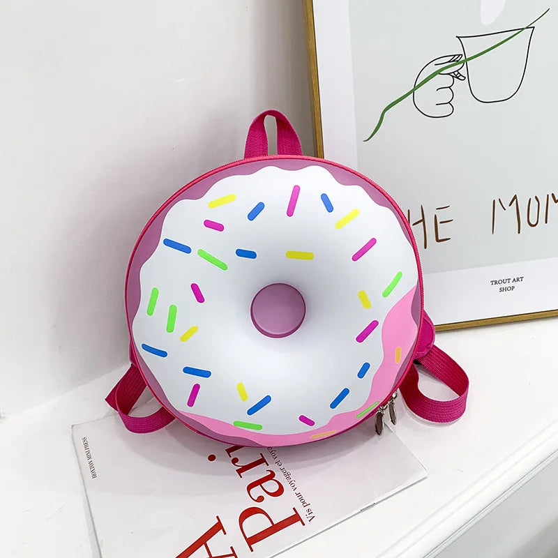 Donut Rainbow Backpack Kids Kindergarten School Book Bag