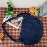 Casual Canvas Denim Shoulder Bag Large Capacity Women Handbag