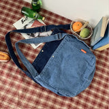 Casual Canvas Denim Shoulder Bag Large Capacity Women Handbag