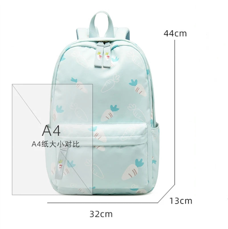Leisure Backpack Student Schoolbag Female Embroidery Polyester Waterproof