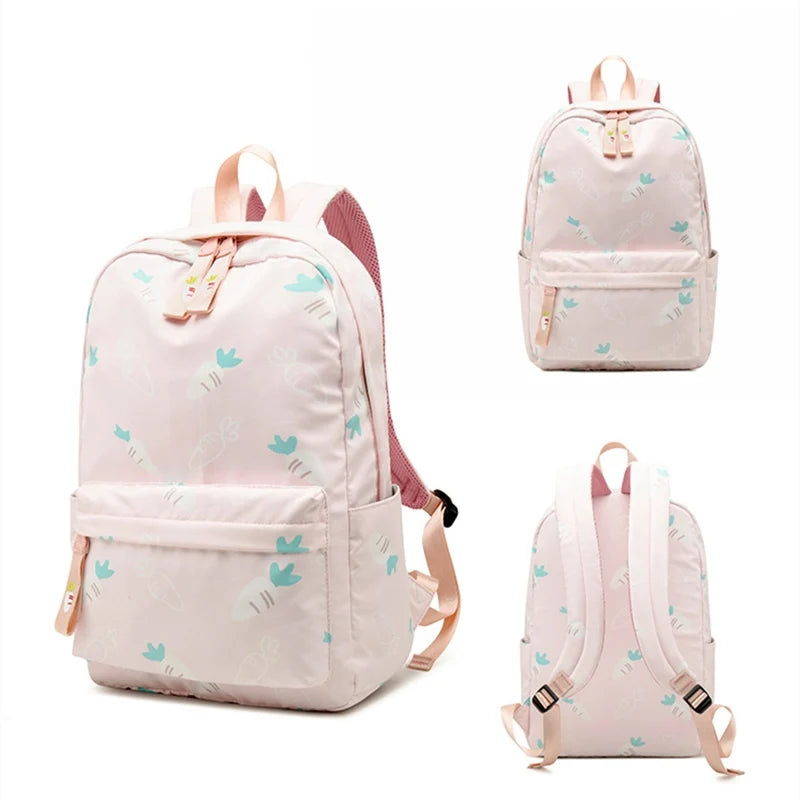 Leisure Backpack Student Schoolbag Female Embroidery Polyester Waterproof