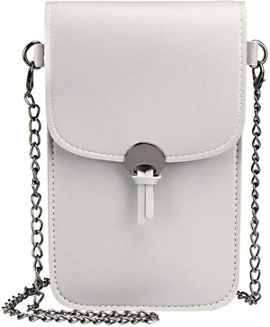 Metal Chain Girl Casual Handbag, Crossbody Shoulder Bag