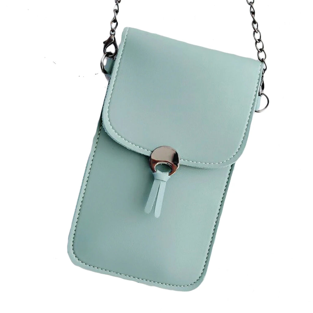 Metal Chain Girl Casual Handbag, Crossbody Shoulder Bag