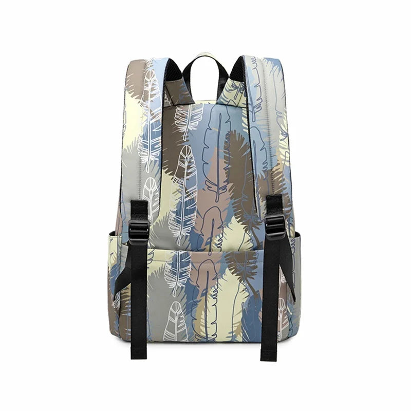 Printed Backpack Female Student School Bag Casual Anti-Theft Computer Backpack