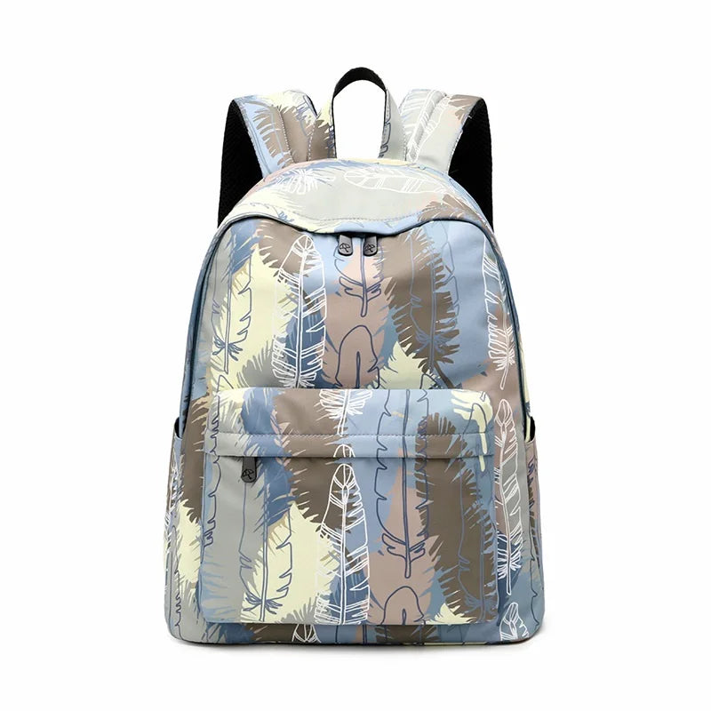 Printed Backpack Female Student School Bag Casual Anti-Theft Computer Backpack