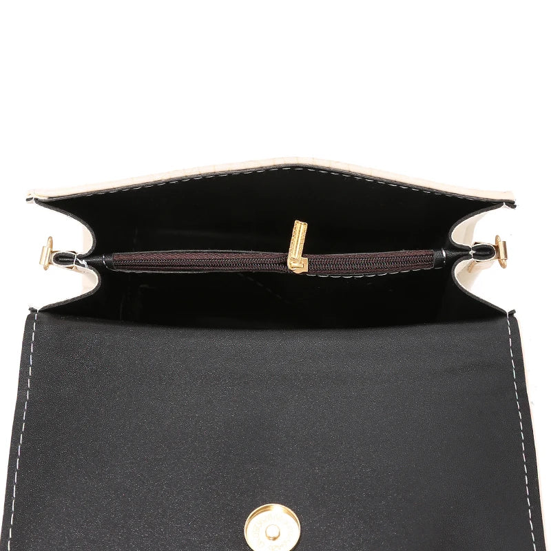 Stone Pattern Shoulder Bags Crossbody Handbag Flap Small Top-handle Bag