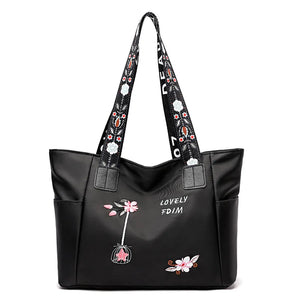 Casual Soft Tote Bag for Women High Capacity Shoulder Bag Zipper Interior