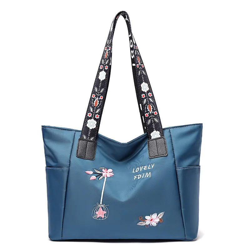 Casual Soft Tote Bag for Women High Capacity Shoulder Bag Zipper Interior