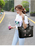 Casual Soft Tote Bag for Women High Capacity Shoulder Bag Zipper Interior