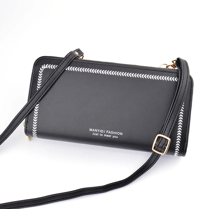 PU Leather Ladies Wallet Double Zipper Clutch Wallet Women Wallet