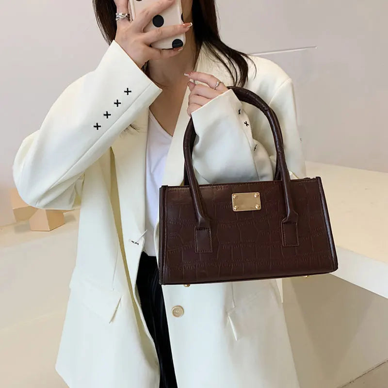 Square Small Shoulder Bag Crossbody Bag Female High Pu Leather Style