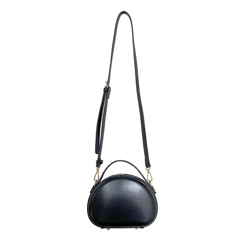 Zipper Mini Crossbody Bag - Women's PU Leather