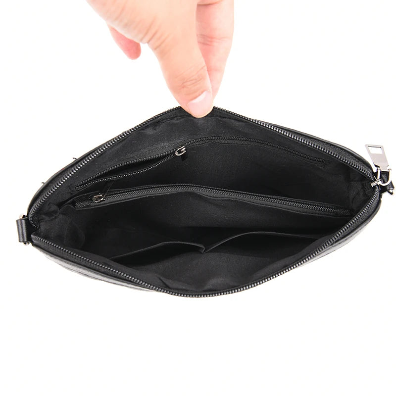 Autumn Solid Shoulder Handbags, Small PU Leather Crossbody Bags for Women