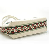 Canvas Handbag with Pumping Boxes Design