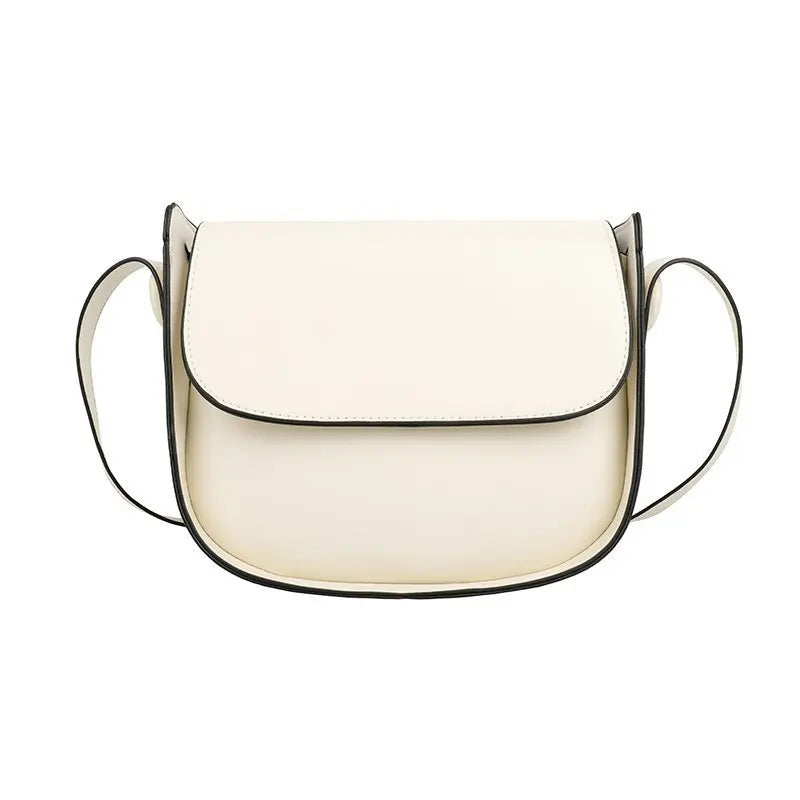 Spring Small Square Saddle Bag PU Leather Retro Lady Handbag