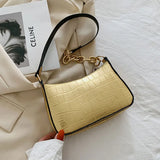 Stone Prints Shoulder Bag Chain Style Female Crossbody Bag