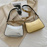 Stone Prints Shoulder Bag Chain Style Female Crossbody Bag