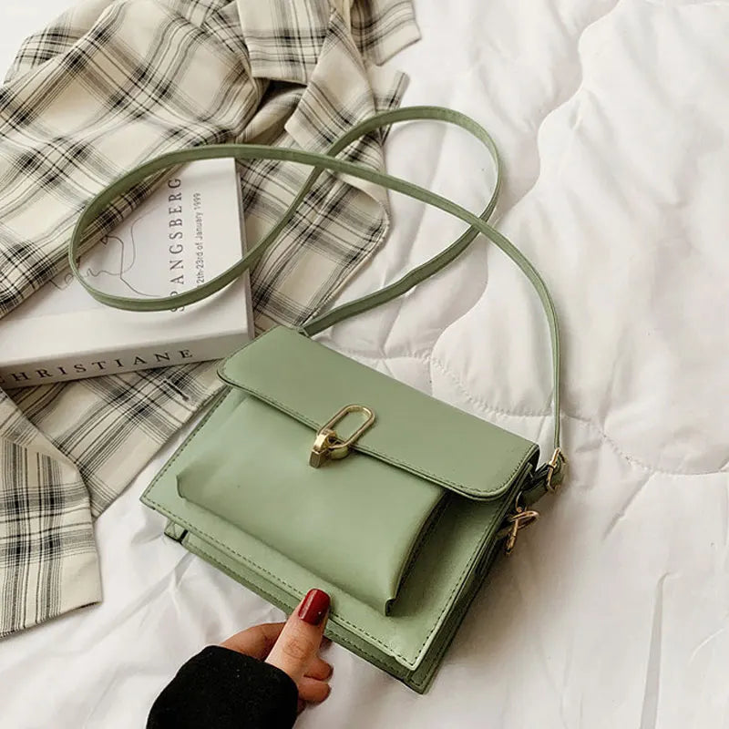 Spring Soft Leather Shoulder Bag for Women and Crossbody Purse
