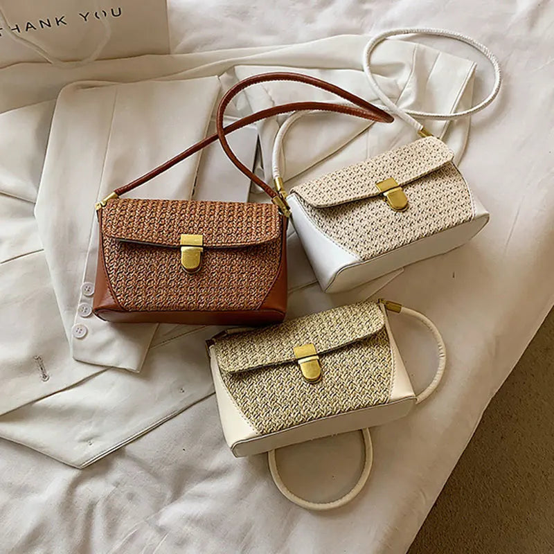 Summer Style Straw Small Shoulder Bag for Women