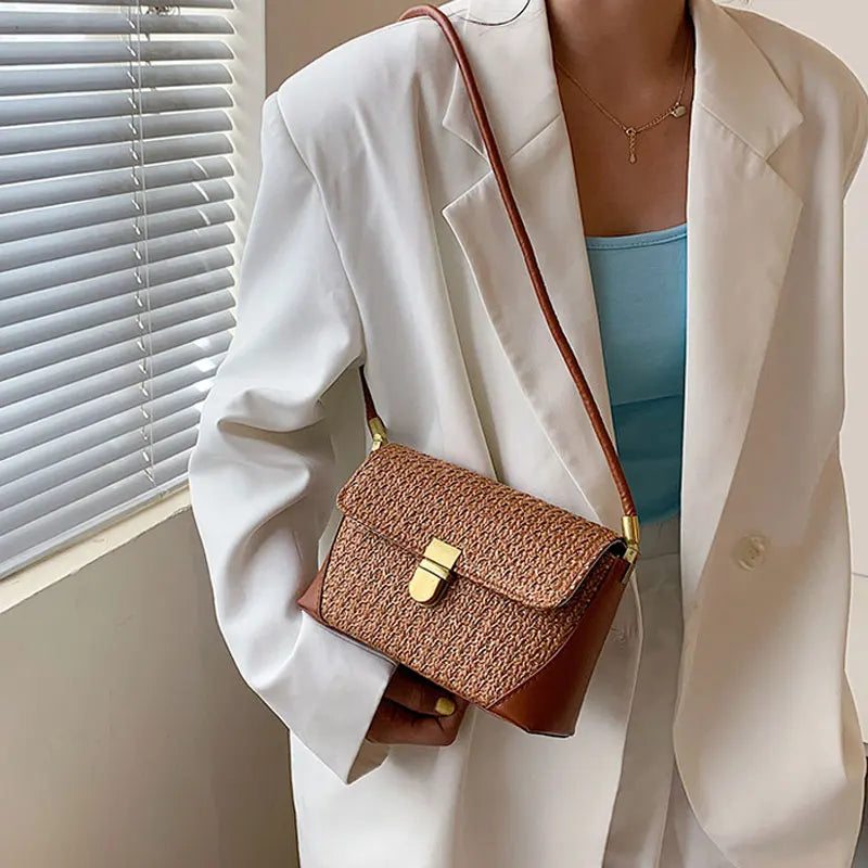 Summer Style Straw Small Shoulder Bag for Women