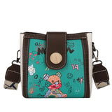 Cartoon Print Crossbody Bags For Women Contrast Shoulder Bag