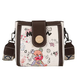 Cartoon Print Crossbody Bags For Women Contrast Shoulder Bag