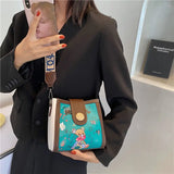 Cartoon Print Crossbody Bags For Women Contrast Shoulder Bag