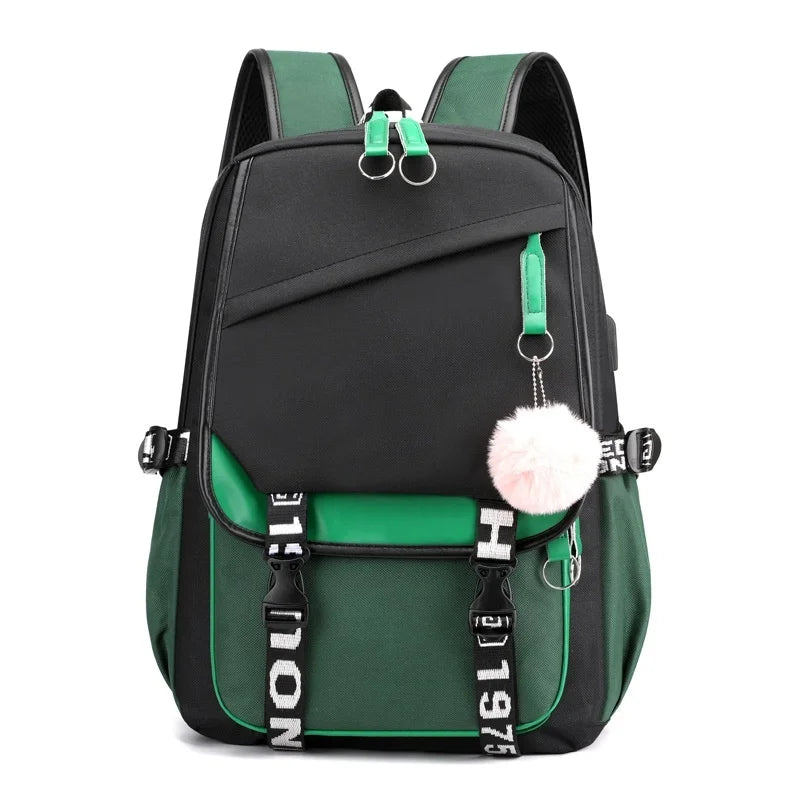 Water Resistant Durable School Backpack for High School Girls