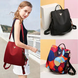 Waterproof Anti-theft Oxford Women Backpack Print School Bags