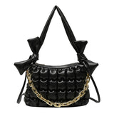 Braided Shoulder Bag for Women, Chain Crossbody Handbag, Winter Armpit Bag
