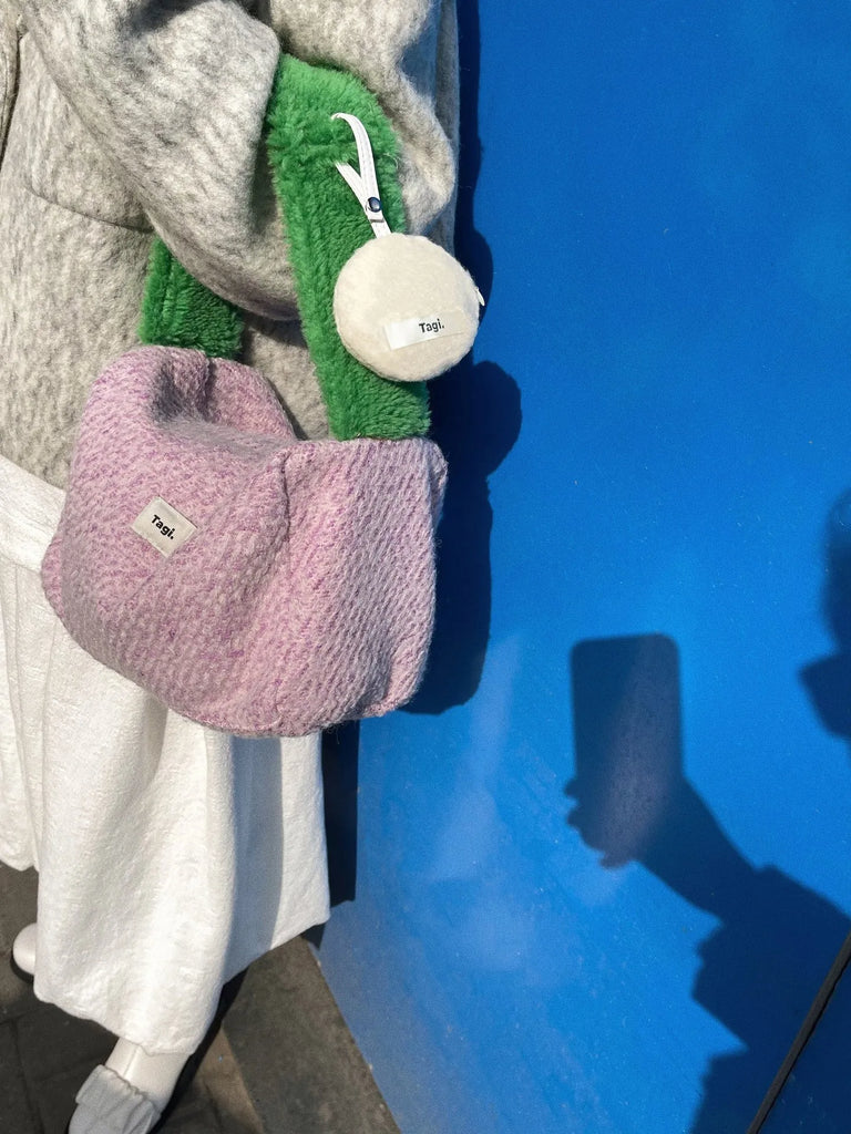 Winter High Faux Fur Women's Handbag Soft Plush Shoulder Bag Female Tote