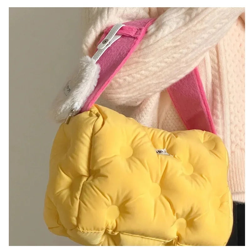 Winter High Faux Fur Women's Handbag Soft Plush Shoulder Bag Female Tote