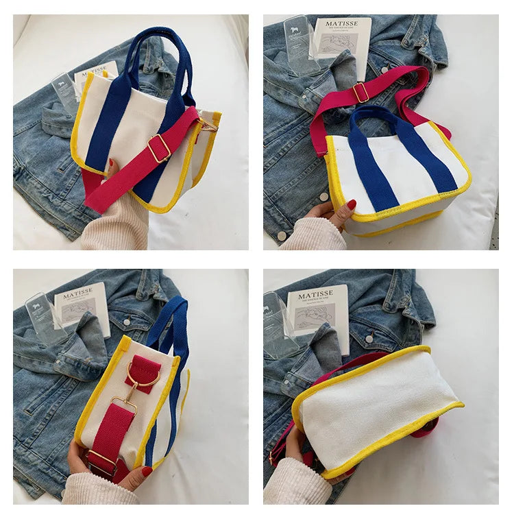 Canvas Shoulder Handbag Female Messenger Crossbody Bag