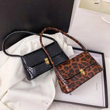 Leopard Animal Pattern Retro Handbag Travel Shoulder Bag