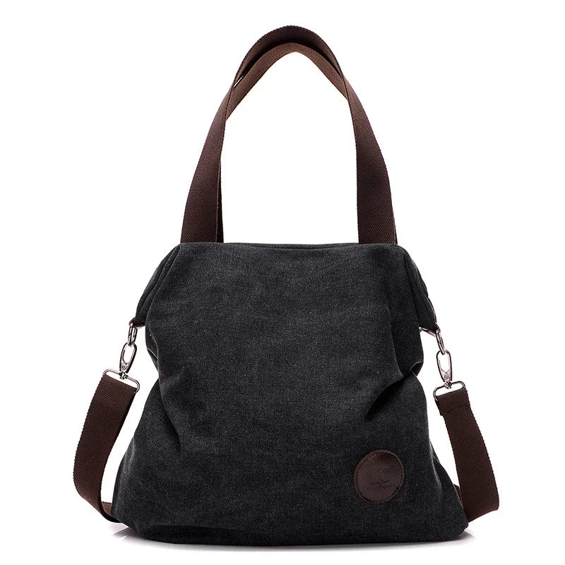 Casual Art Canvas Bag Women Shoulder Messenger Mori Student Big Purse Handbags
