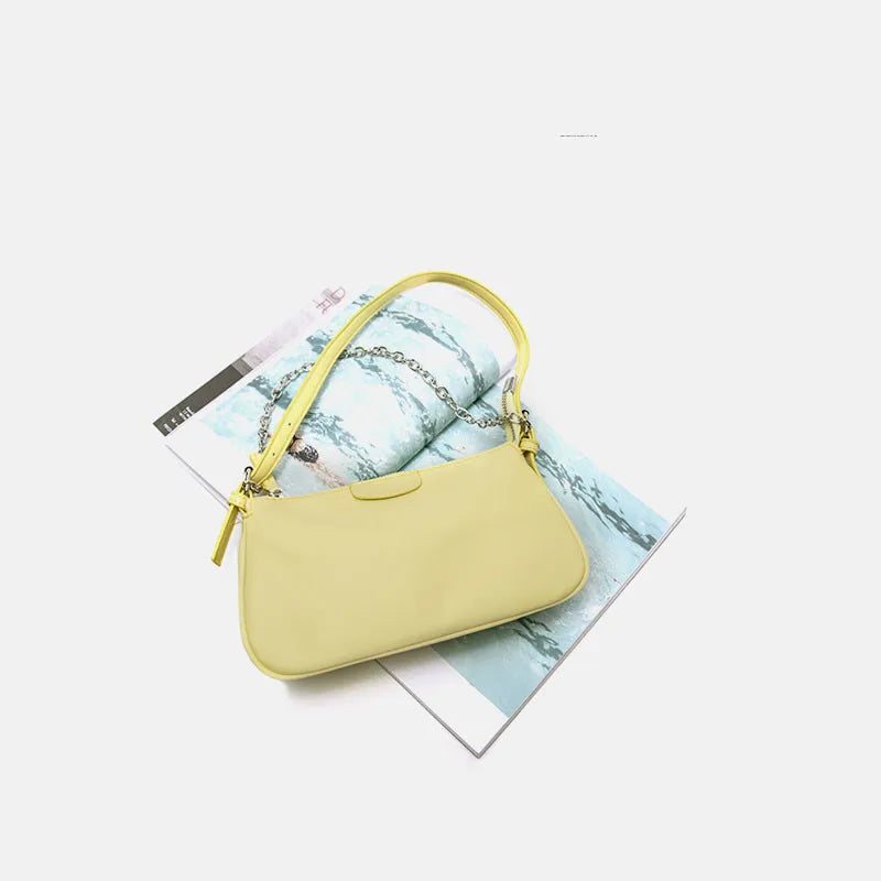 Vintage Retro French Solid Shoulder Bag Small Bolsa Feminina
