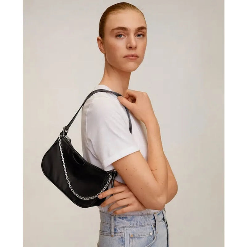 Vintage Retro French Solid Shoulder Bag Small Bolsa Feminina