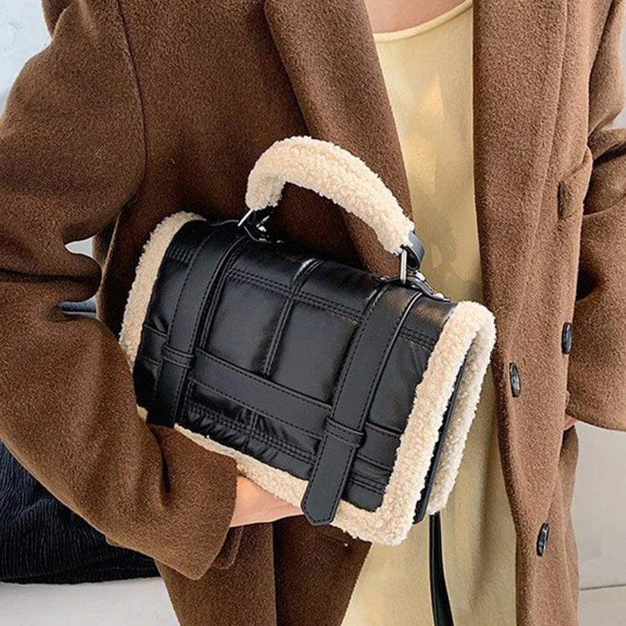 Plush Ladies Handbag Wallet Shoulder Messenger Bag