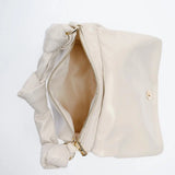 Pleated Shoulder Bag Soft PU Leather Messenger Bag Small Wallet