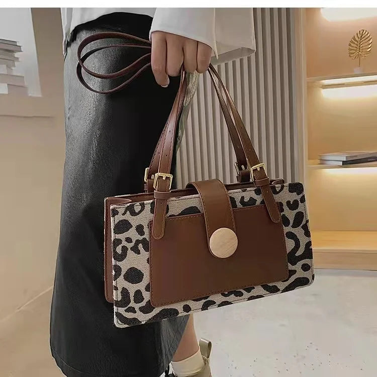 Leopard Texture Small Square Messenger Bag