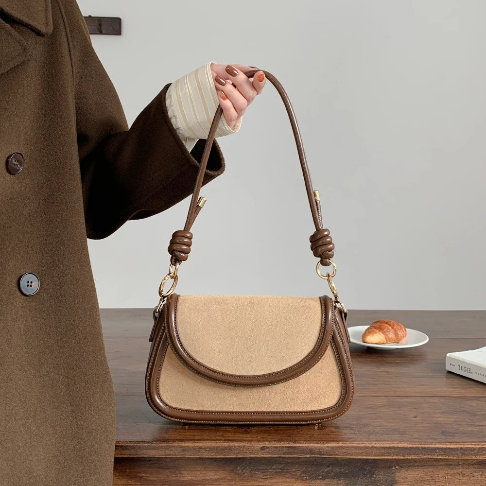 Female Retro Niche Underarm Saddle Bag Messenger